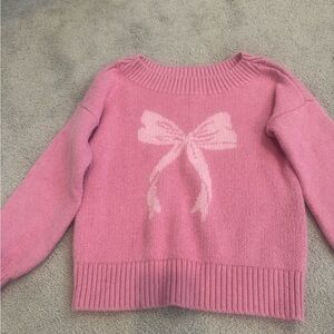 Pink Bow Sweater